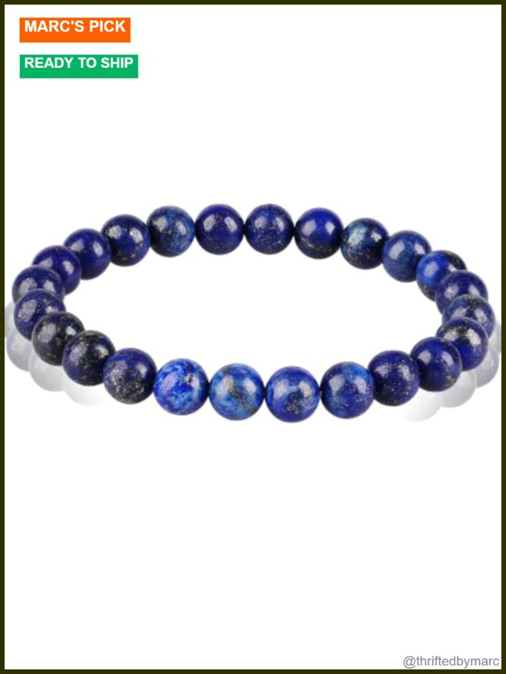Handmade Lapis Lazuli Beaded Bracelet Chakra Crystal Gemstone Healing